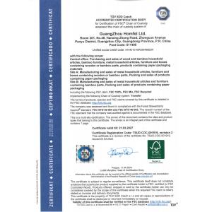 Guangzhou Homfel Ltd. Certifications