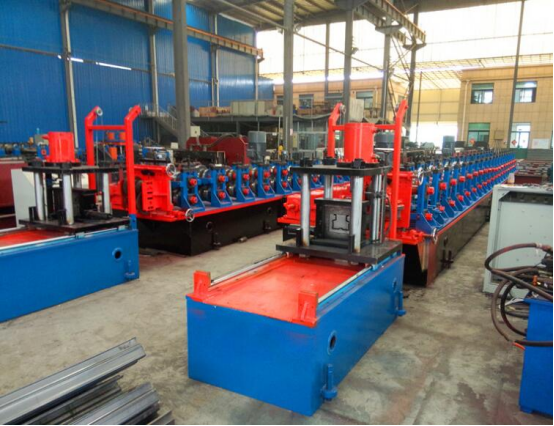 Supermarket Shelf Panel Roll Forming Machine With High Precision Punching Press