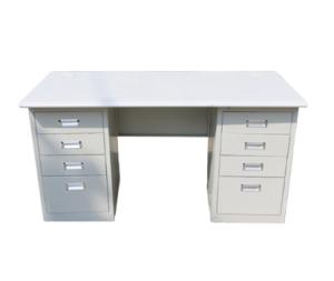 Anti Collision 0.5 - 1.20mm 8 Drawer Desk , Durable White Computer Desk