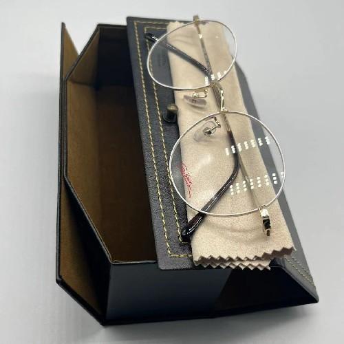 Buy Mutispandex Square Metal Eyeglass Case Hard Folding With Embossed Printing at wholesale prices