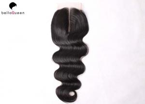 China Natural Black Brazilian Hair Virgin Human Body Wave Hair Brazilian Hair Closure on sale