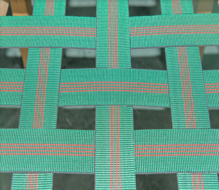 50mm Green Color Trampoline Webbing Strong Elastic Home Textile 50g/M