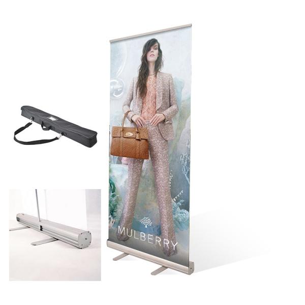 Buy Stable Retractable Display Signs , Custom Printing Retractable Vertical Banner at wholesale prices
