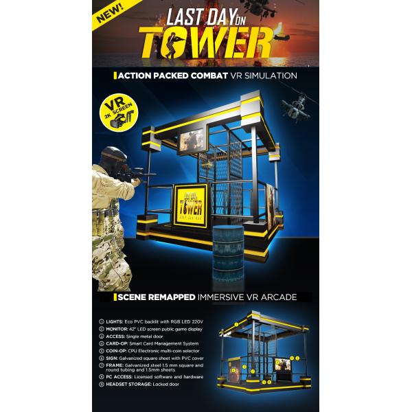 Black Interactive Virtual Reality , Gun Virtual Reality Shooting Simulator