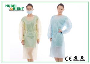 Quality Disposable Polypropylene Protective Isolation Gown With Elastic Wrist for sale