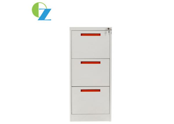 Buy Cold Rolling Steel Vertical 3 Drawer Filing Cabinet 1330mm Height With Name Tag at wholesale prices