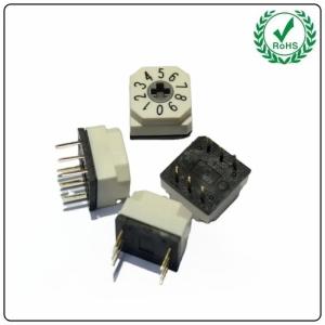 Quality Customized DIP Digital Code Rotary Switch 10x10mm 6Pin 16 Position for sale