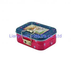 Quality Small Hinged Metal Tin Boxes With Three Layers For Storging Children Toy for sale