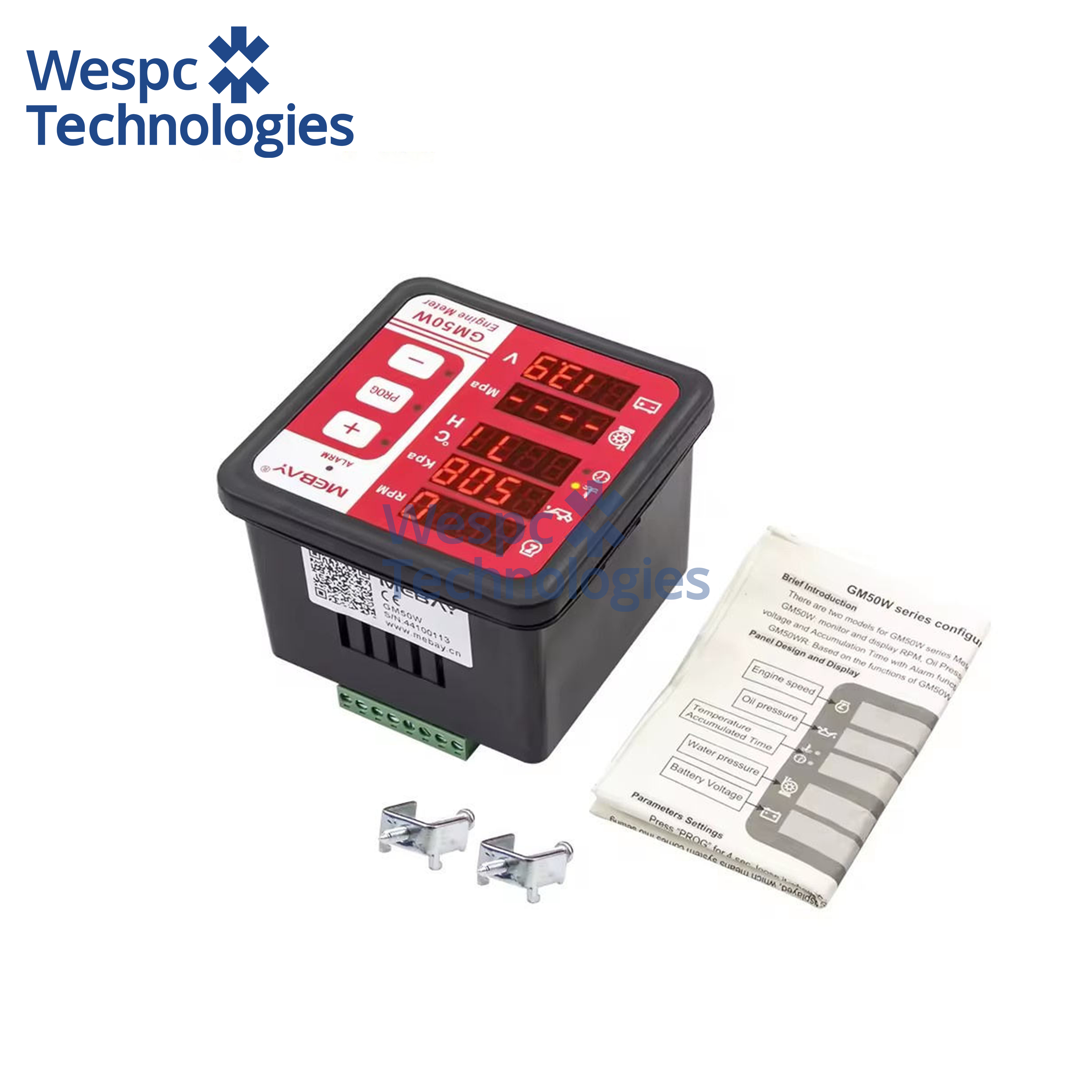 WESPC Original GM50W Generator Set Controller Diesel Control Digital Meter