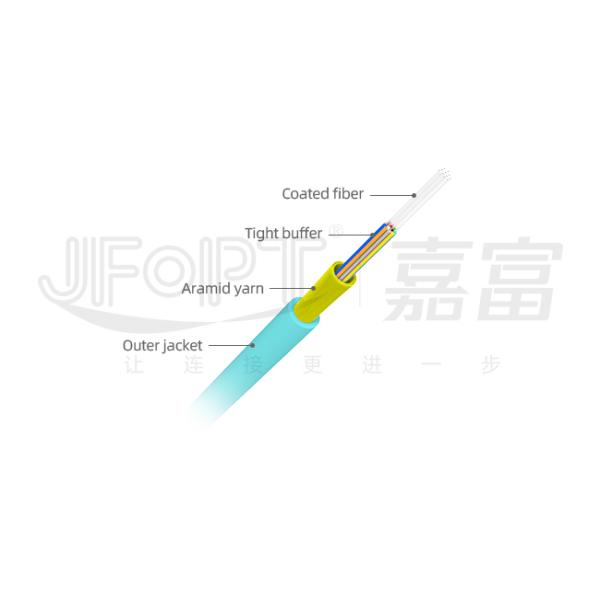 12 Fibers Duplex MPO Breakout Cable MPO-LC/SC/FC/ST Multimode 50/125 3.0mm LSZH Aqua