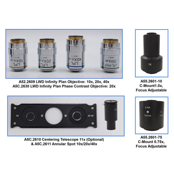 OPTO-EDU A14.2603 Inverted Microscope, Transmit Light , Semi-APO