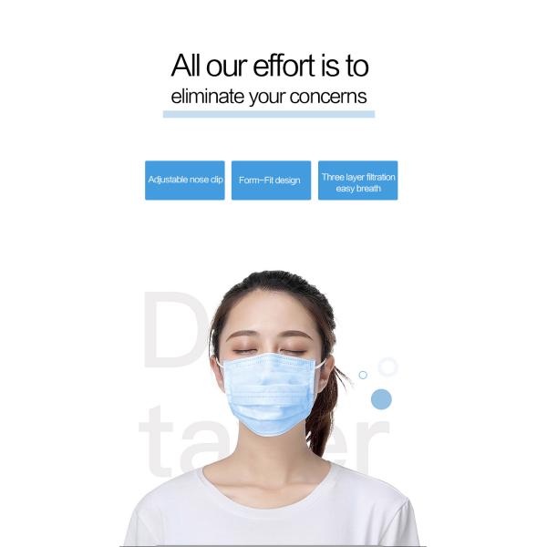 Non Sterile Elastic Earloop Style Disposable Surgical Masks