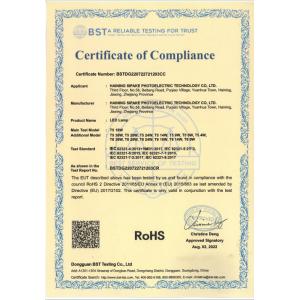 Haining Sipake  Photoelectric Technology Co., Ltd. Certifications