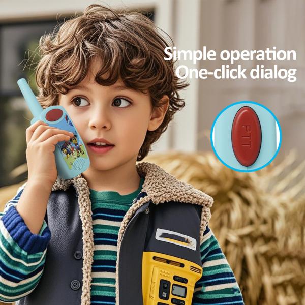 TW01 2025 factory newest model Toy Walkie Talkie for Kids No LCD Screen 300-500M Talking Range Easy to Operate Compact Design can be sticker the IP