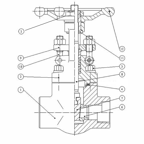A105N Material High Pressure Gate Valve , Socket Weld Gate Valve Modular Design