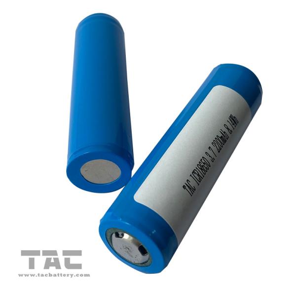 18650 Lithium Ion Cylndrical Battery 3.7V 2200mAh li-iON Cell For LED Light