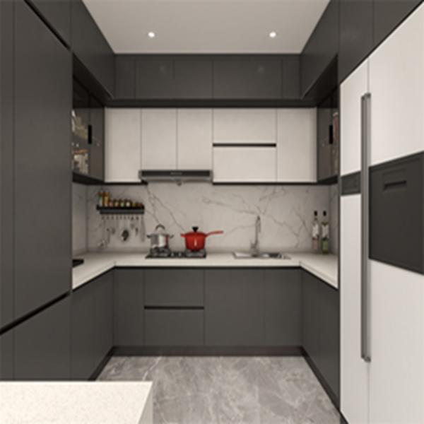 Solid Maple Wood Modern White Shaker Kitchen Cabinets in Custom Simple Design Flat Pack