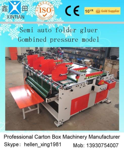 Buy Easy Operation Carton Folder Gluer Machine With Pressure Press Function at wholesale prices