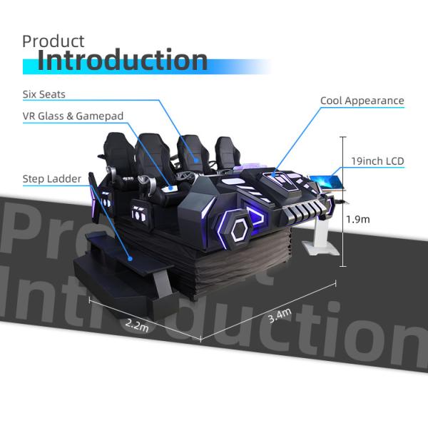 6 Players VR Arcade Simulator Immersive Vibration VR 9D Game Machine