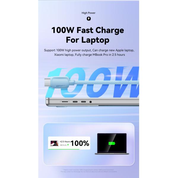 ESSAGER ES-X46 Series Type C To Type C Cable Fast Charging 100W