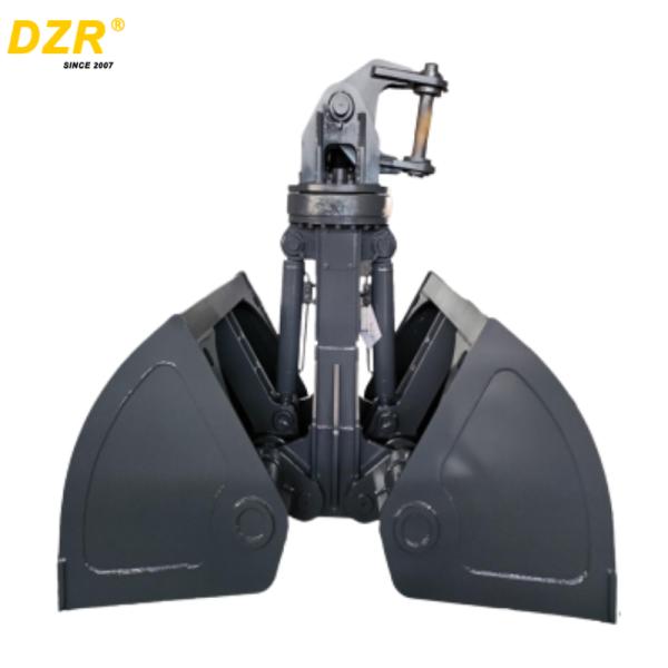 High Hardness 0.4-10 Cubic Capacity Customized Color Hydraulic Clamshell Bucket For 6-80ton Excavator