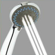 Round Water Saving Bathroom Shower Head Three Function Smoothy Rotation Thumb Tab
