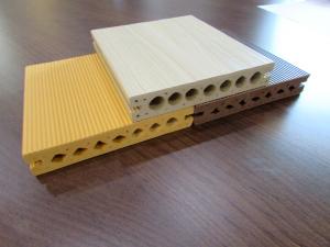 China Moistureproof Hollow WPC Composite Decking Plates Outside Environment on sale
