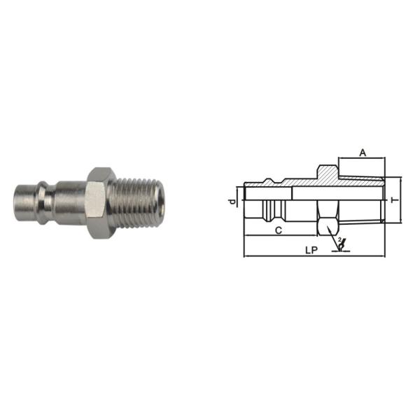 Single Hand Operation Pneumatic Quick Disconnect Steel Valve Locking System