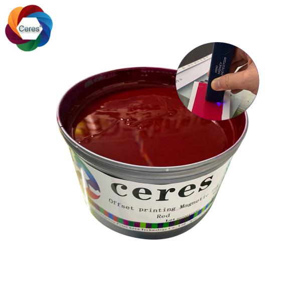 Ceres Magnetic Security Ink Red for Offset Printing 1kg Can