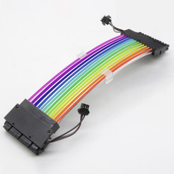 Computer Case Gaming RGB Cable 24pin RGB Synchronization Extension Cable Male to Female Connector For Computer Gaming Case