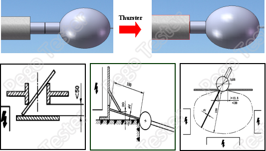 IEC60529 IP4X Testing Equipment Test Probe D For IP4X / Test Wire Φ1.0-length 100