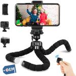 Flexible Phone Tripod Mini Camera Tripod for iPhone, Octopus Tripod with Remote