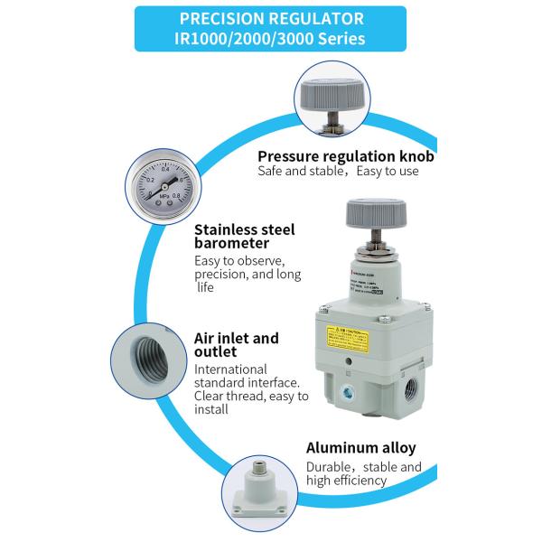4.4 L/Min 1 4 Automatic Air Pressure Regulator NIR2000 Precision Valve