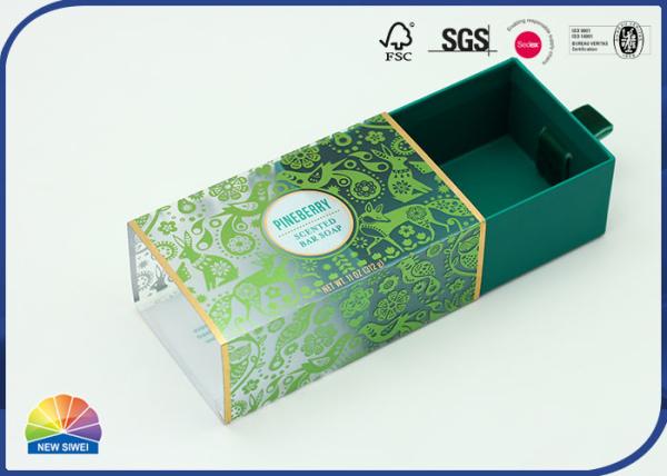 Buy Soap Package Ribbon Pull Slide Drawer Paper Box Recycled Material at wholesale prices