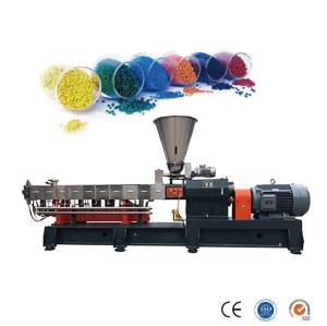 China PE/PP/PVC Co-Rotating Parallel Twin Screw Extruder Plastic Color Masterbatch Machine Plastic Extruder on sale