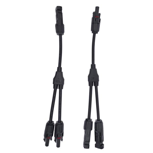 MC4 Solar Photovoltaic Cable 2 Branch Y Type 3 Way Plug ISO9001 VGA