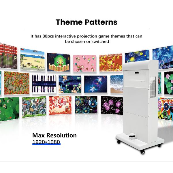 High Precision Low Cost Portable Interactive Floor Projection Ground Projection Machine with 4000 Lumens and 80+ Games
