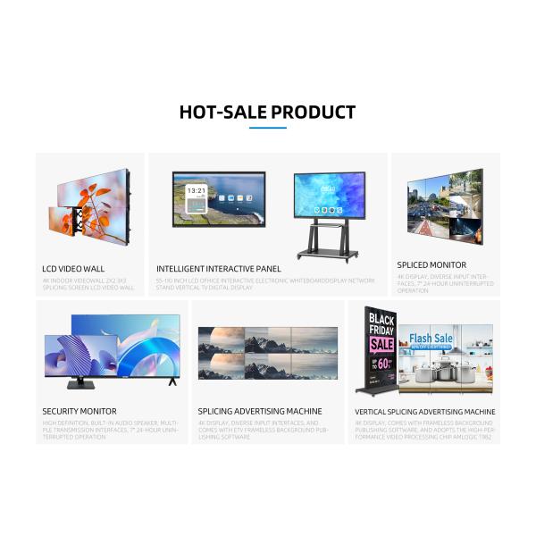 Full Screen 75''85''98' Moveable Vertical Digital Signage LCD Advertising Player for Indoor Use Shopping Malls & Restaurants