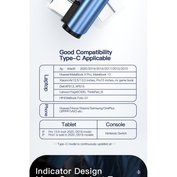 L Type PD USB C To C Charging Cable Black Blue Color 5A 100W 60W