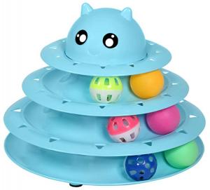 China Interactive Cat Toy Roller 3-Level Turntable Amazon Fun Mental Physical Exercise Puzzle on sale