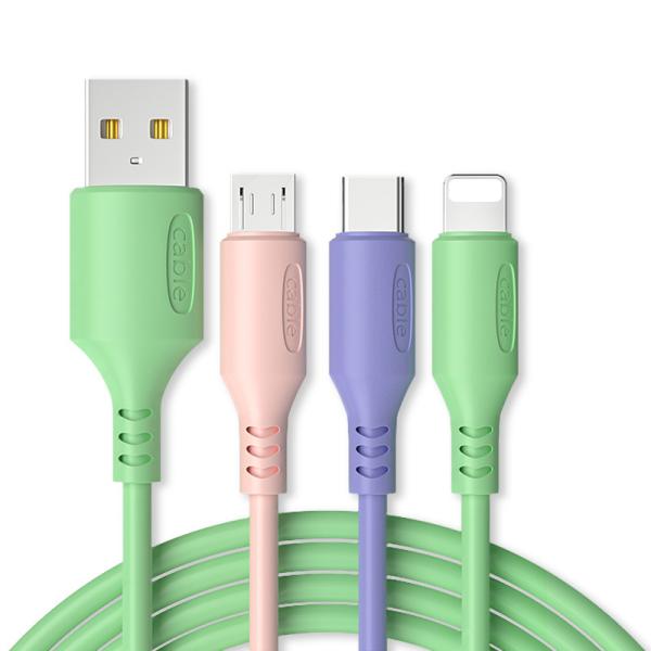 Buy Liquid silicone Fast Charging Cord USB Type C 5A Data Cable For Android at wholesale prices