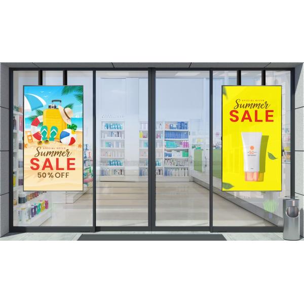 Retail shop Window Wall Mounted Digital Advertising LCD Display