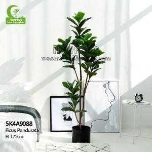 Quality Artificial Ficus Pandurata Hance Green Bonsai Decorative Artificial Green Plants Factory Cheap for sale