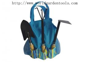China Garden Tools sets Lady's hobbies item three spades forks pickaxes rakes with blue bag on sale