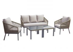 China 4 PCS UV Resistant Outdoor Rope Sofa Garden Furniture Sets on sale