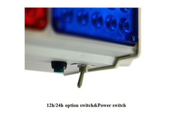 High Visibility 12V 7AH Red And Blue Strobe Lights Waterproof