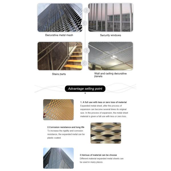 Decorative Woven Expanded Aluminium Mesh Light Weight Facade Cladding