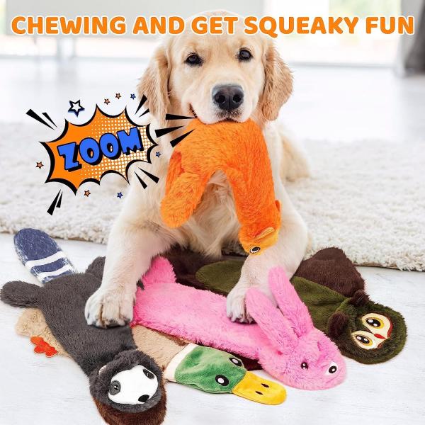 Buy Stuffless Dog Squeaky Toys, Water Bottle Crinkle No Stuffing Squeak Dogs Chew Toy Medium Large Breed Chewers at wholesale prices
