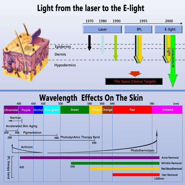 Portable Elight IPL RF Smooth wrinkles Beauty Machine With 4 Filters Handle