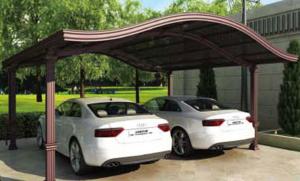 Quality Customized Home Garage Car Parking Shed Aluminum Alloy S Style Carport with Polycarbonate Sheet Roof for sale